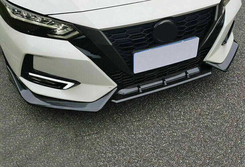 3x for Nissan Sylphy Sentra 2020-23 CarbonRed Front Bumper Lip Spoiler Body Kit