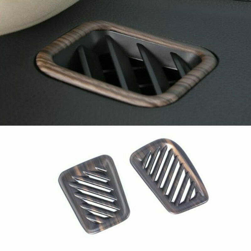 ABS Wood Grain Dashboard Air Outlet Vent Cover Trim for Toyota Highlander 20-22