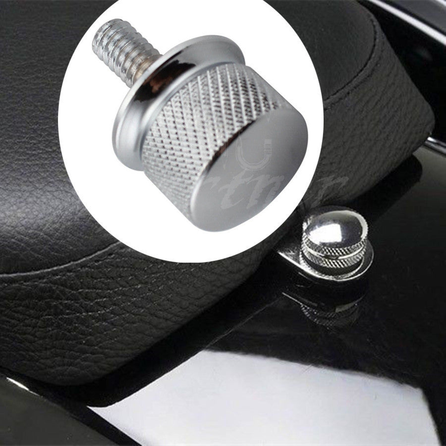 Chrome Billet Aluminum Knurled for Seat Bolt for Harley Sportster Dyna Touring 96-15 Q