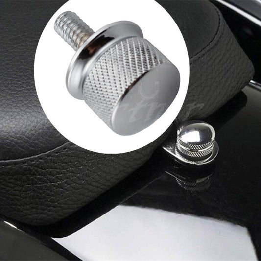 Chrome Billet Aluminum Knurled for Seat Bolt for Harley Sportster Dyna Touring 96-15 Q