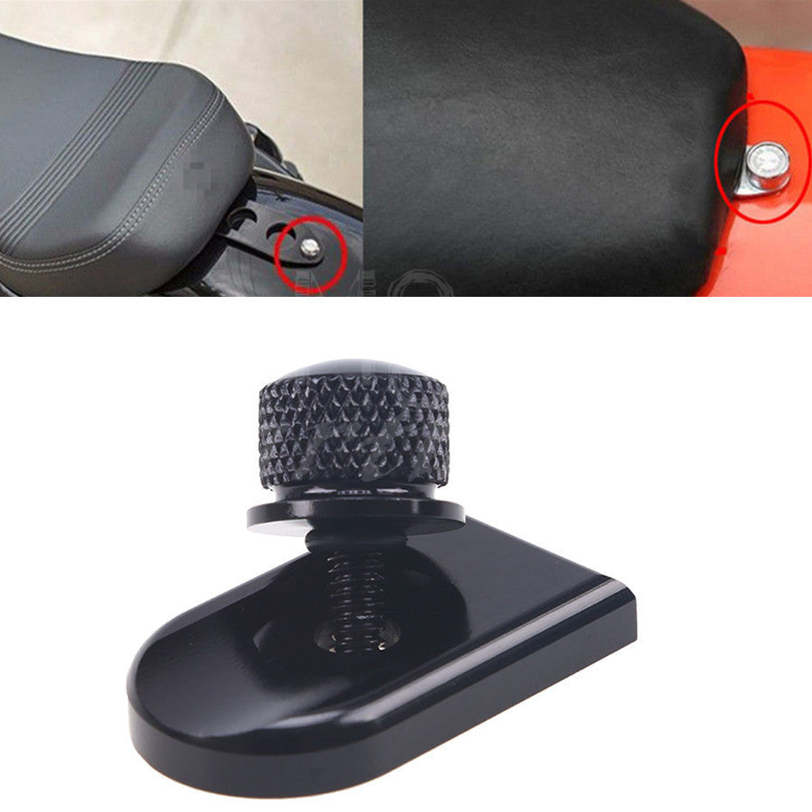 Black for Seat Bolt Tab Screw Mount Knob Cover Kit for Harley FXD FLH FLS XL Touring