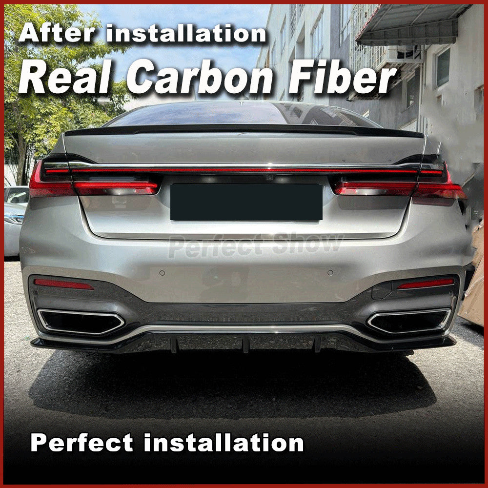 REAL CARBON Rear Boot Spoiler Fit for BMW 7 Series G11 G12 740i 750i 2015-2020