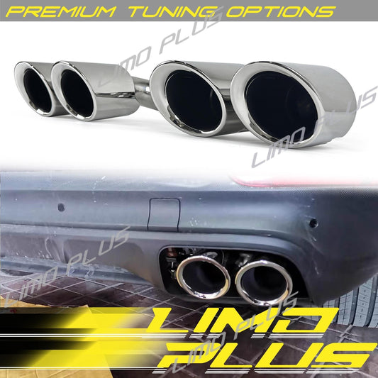 2019-2024 for Porsche for Cayenne base with shiny silver exhaust pipes Q