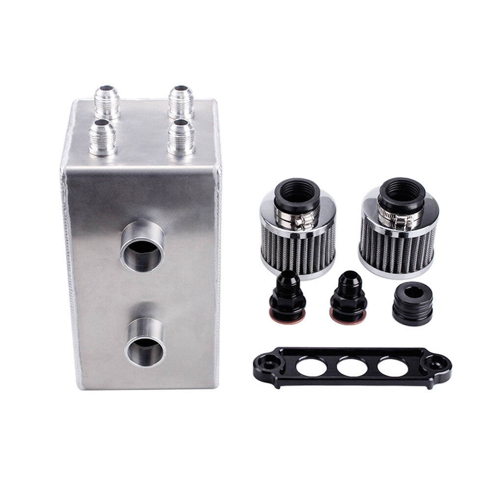 Silver Pro Series Oil Catch Can For Integra 4 Port 10AN