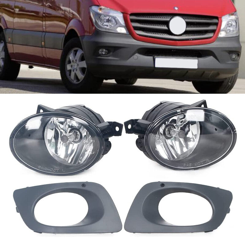 for Mercedes-Benz Sprinter W906 2014-2018 1Set Pair Front Fog Light With Cover