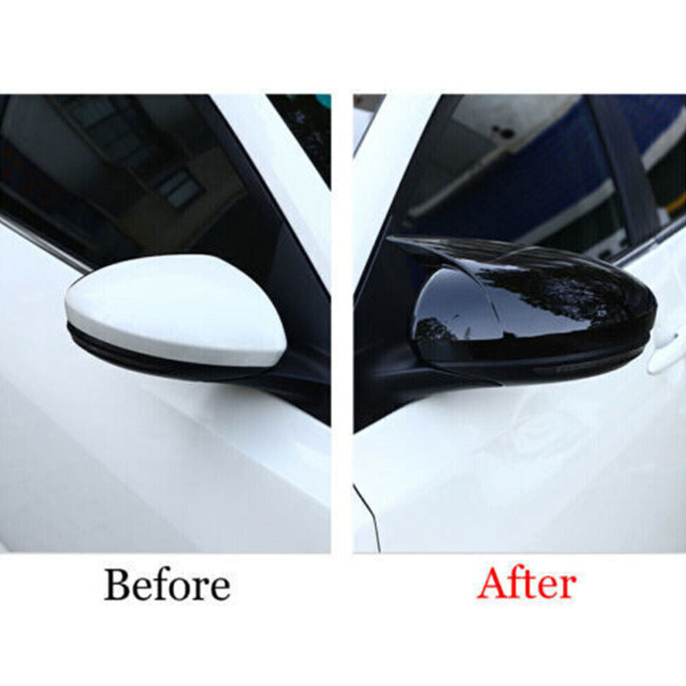 for Nissan Sentra 20-2023 Black Ox Horn Door Rearview Side Mirror Cover Trim 2P