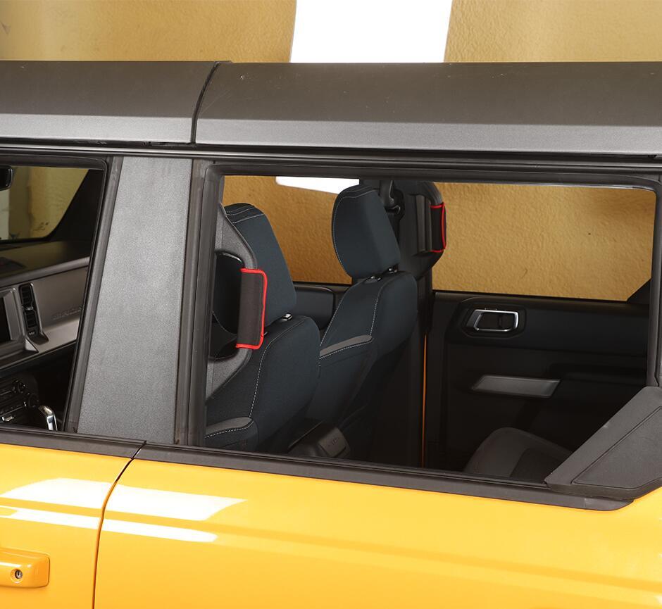 For 21-23 Bronco 4-Door Red Interior B Pillar Handle Protection Cloth Cover v