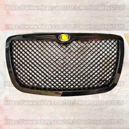 Black Chrome Front Honeycomb Grille Grill Trim for 2004-2011 for Chrysler 300 300C