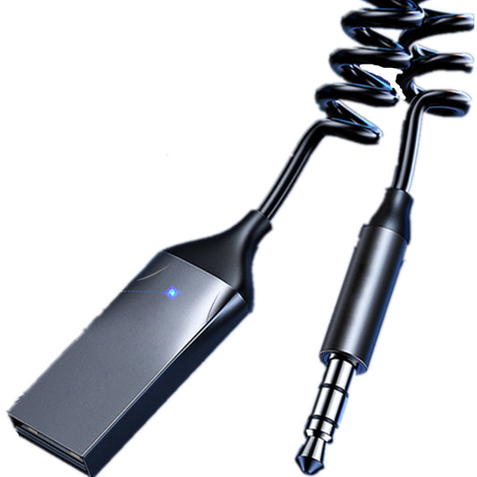 Bluetooth 5.0 AUX Audio Adapter Cable Car 3.5mm Jack Music Handsfree Receiver Q
