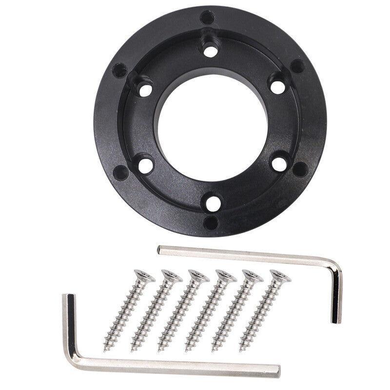 Refit 70mm/2.75-inch Racing Steering Wheel Wheel Adapter Aluminum Black - n