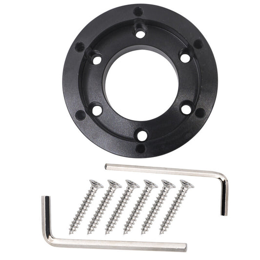 Refit 70mm/2.75-inch Racing Steering Wheel Wheel Adapter Aluminum Black - n