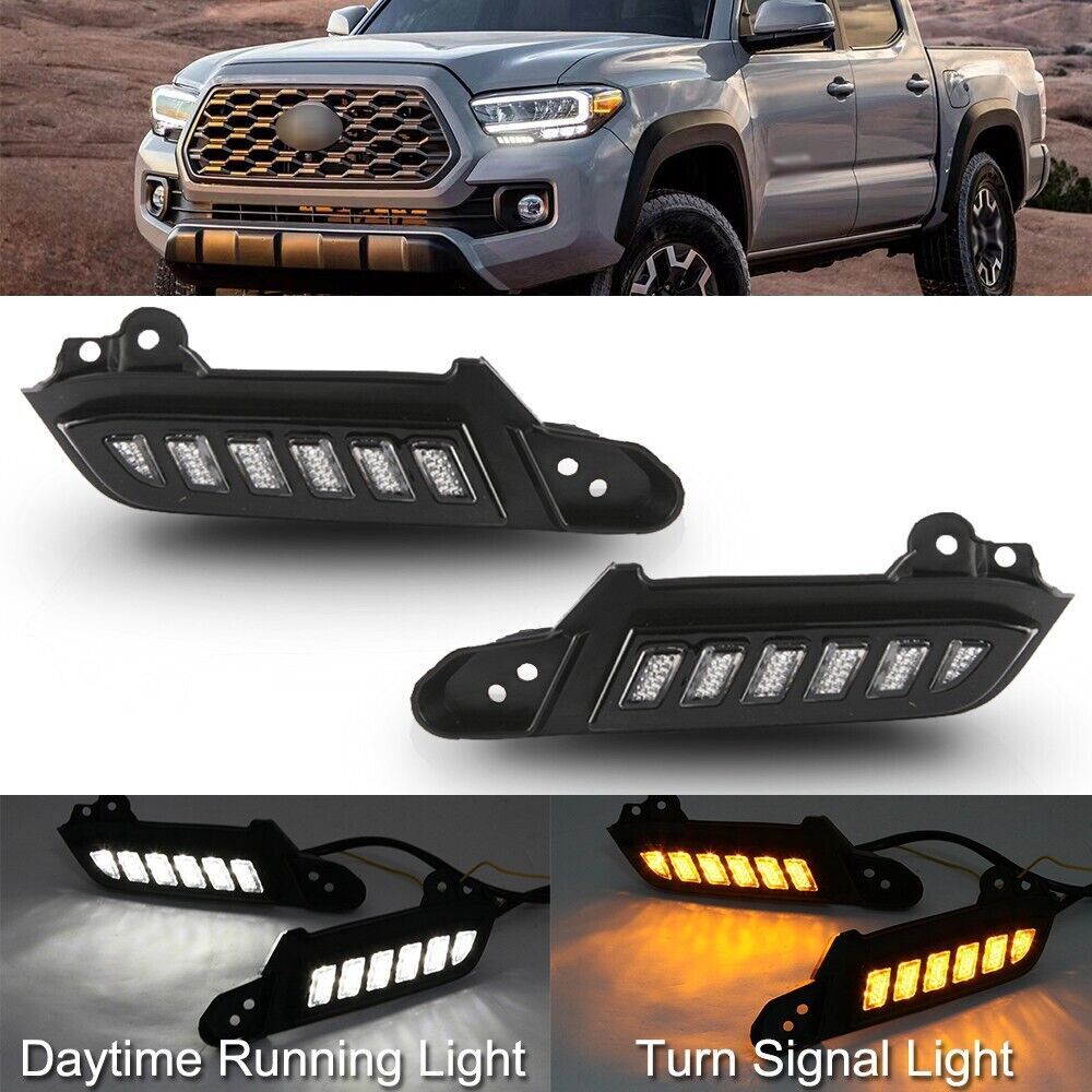 2PCS DRL for Toyota Tacoma 2016 2017-2022 LED Daytime Running Light Headlight Q