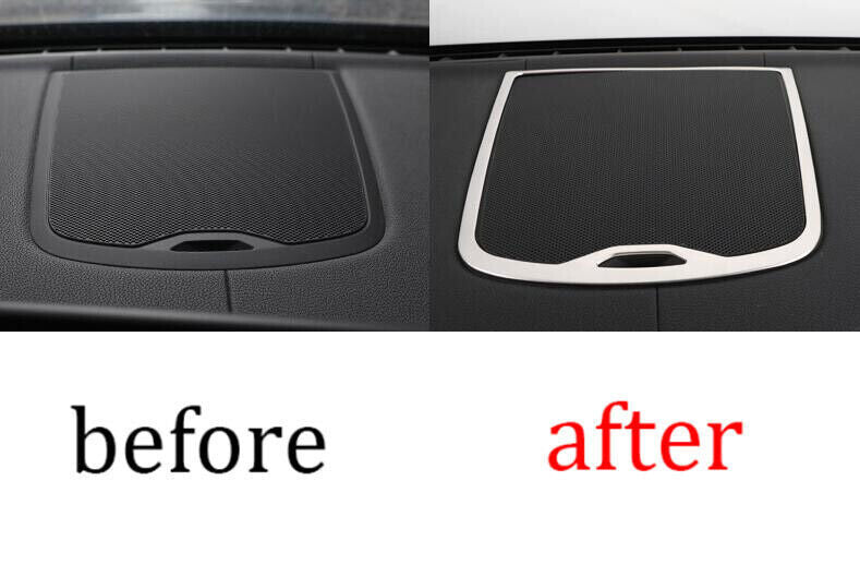 for BMW X3 G01 2018-2021 Silver Steel Inner Console Dashboard Horn Frame Trim 1P