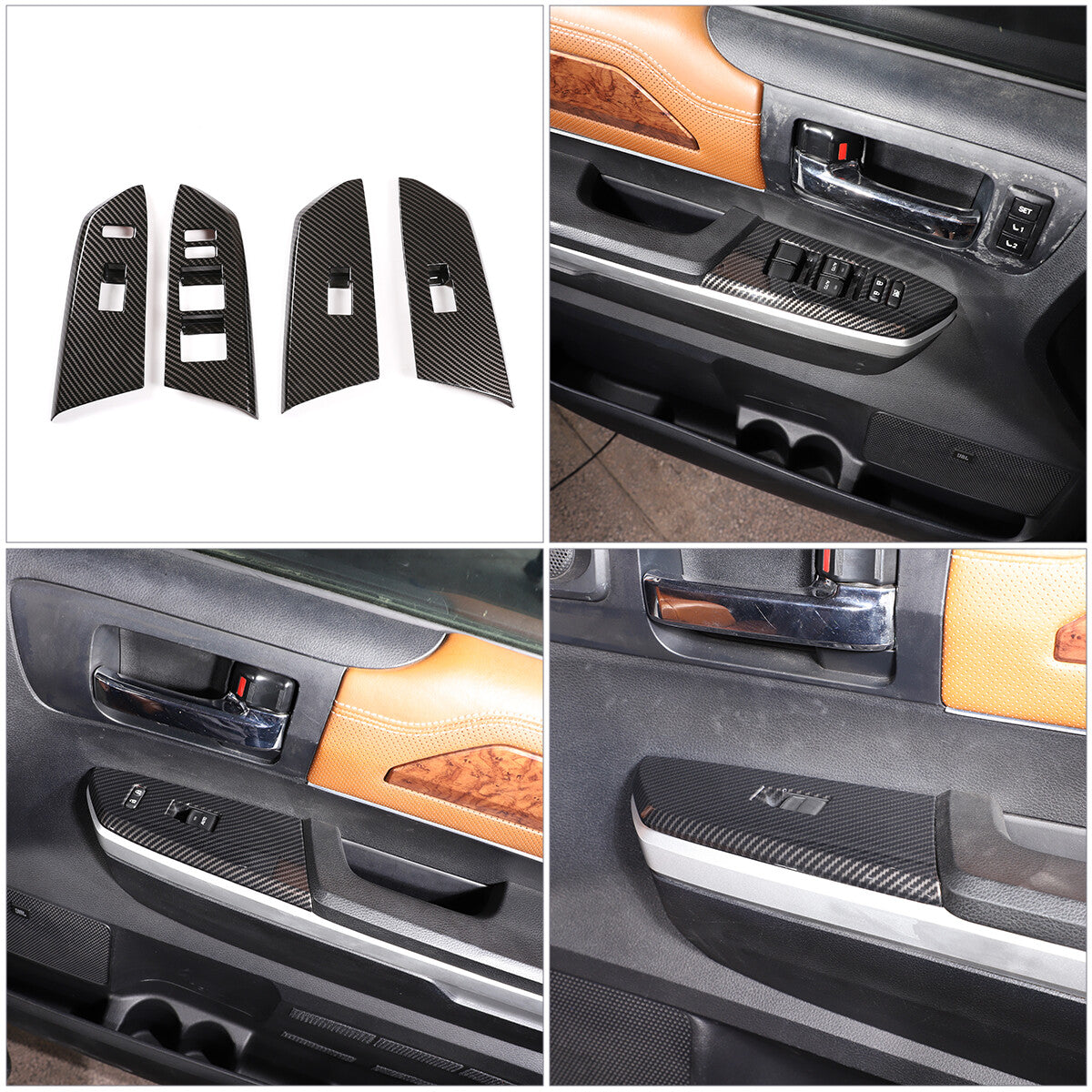 Carbon fiber internal air conditioning blade decoration suitable for ta Tacoma- v