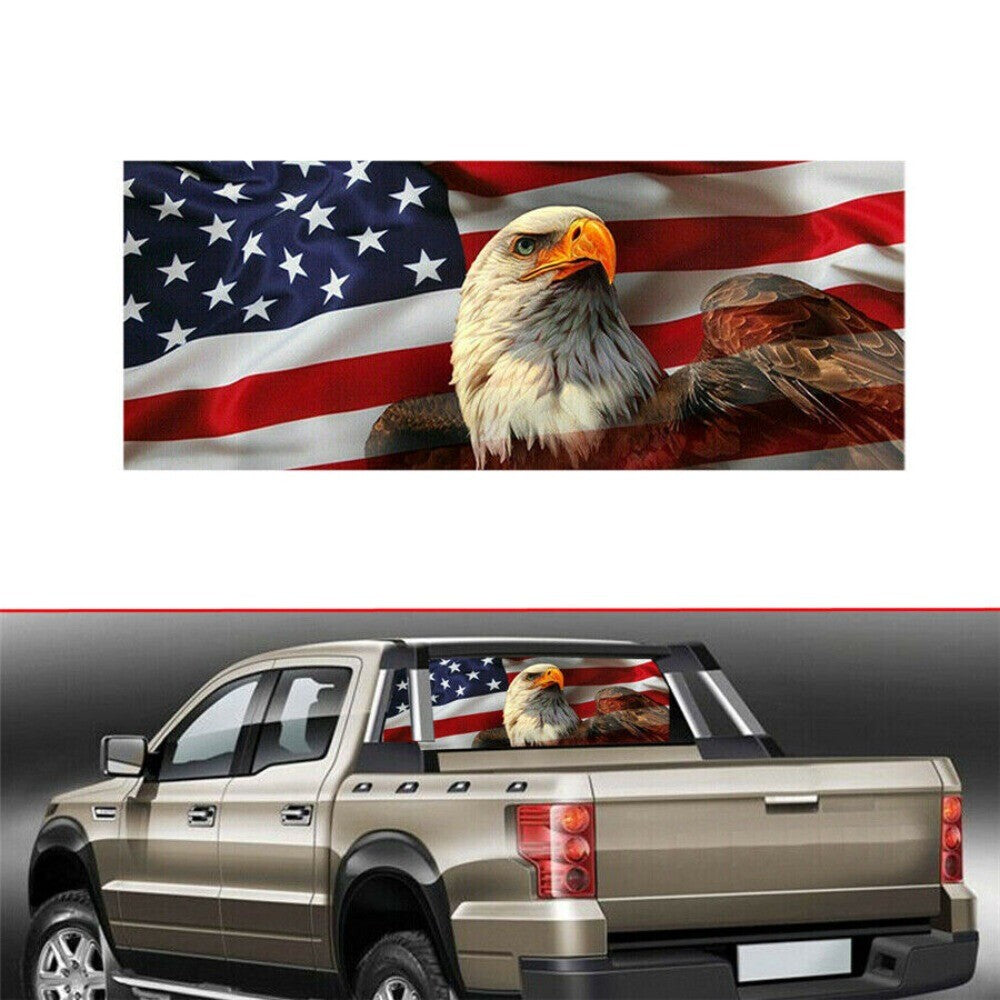Waterproof Pickup Car Rear Window US Flag Bald for Eagle Graphic Decal Sticker New n