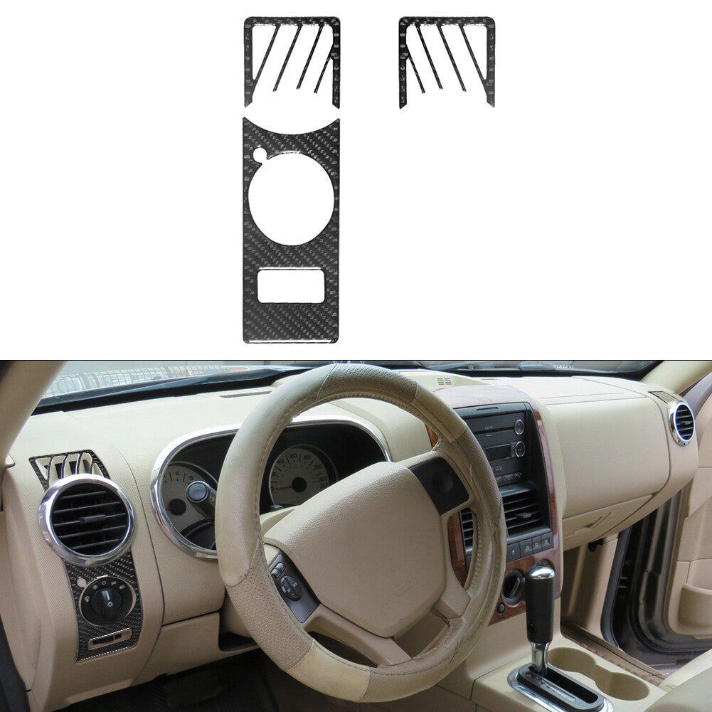 Red Carbon Fiber Below Center Console Trim For Silverado for GMC for SIERRA 2014-2018 v