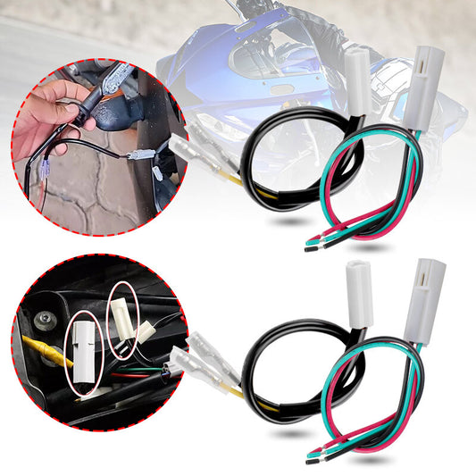 2x Turn Signal Adapter Cable PlugPlay Connector for YAMAHA YZF R1 R3 R6 R6S R25