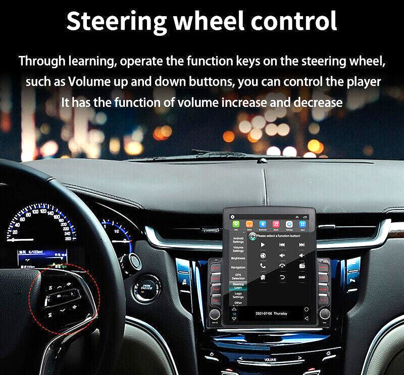 In-car Android 9.1 GPS navigation player with WiFi, compatible with iOS/Android 9.7 FM radio stereo 2DIN- n