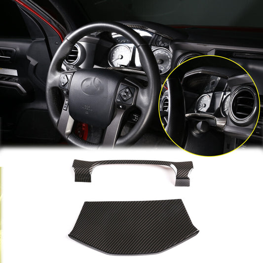 Suitable for 2016-20 Toyot-a Tacoma carbon fiber ABS car dashboard trim cover - n