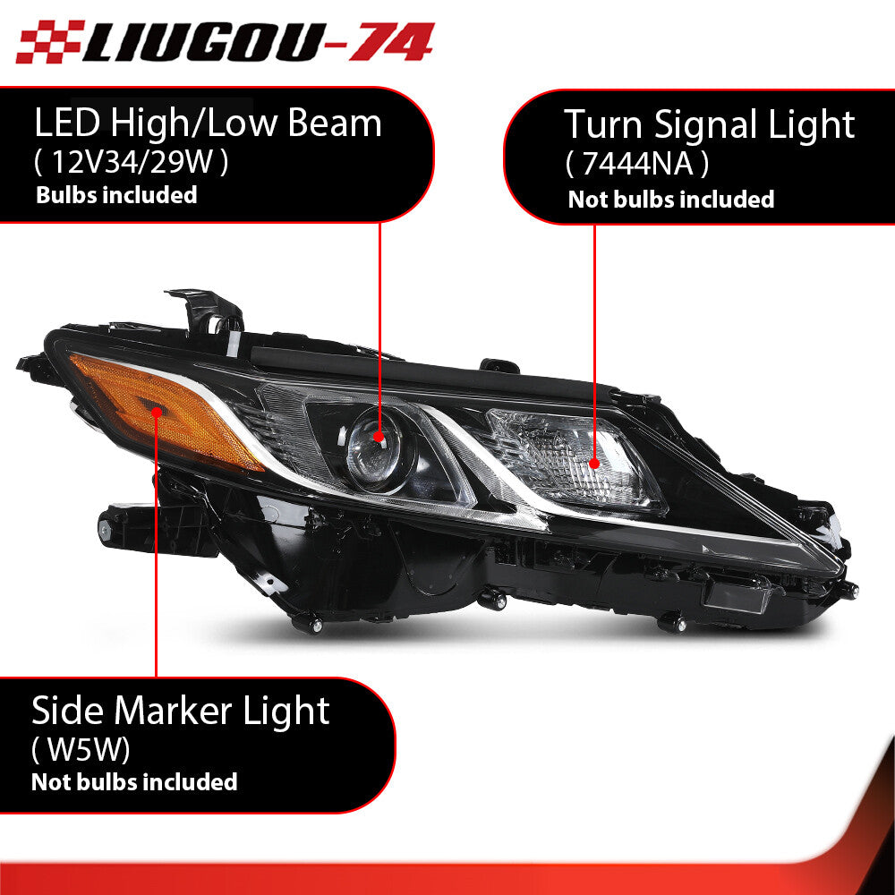 Headlights are suitable for Camry LE SE 2018-2022 passenger side headlights- v
