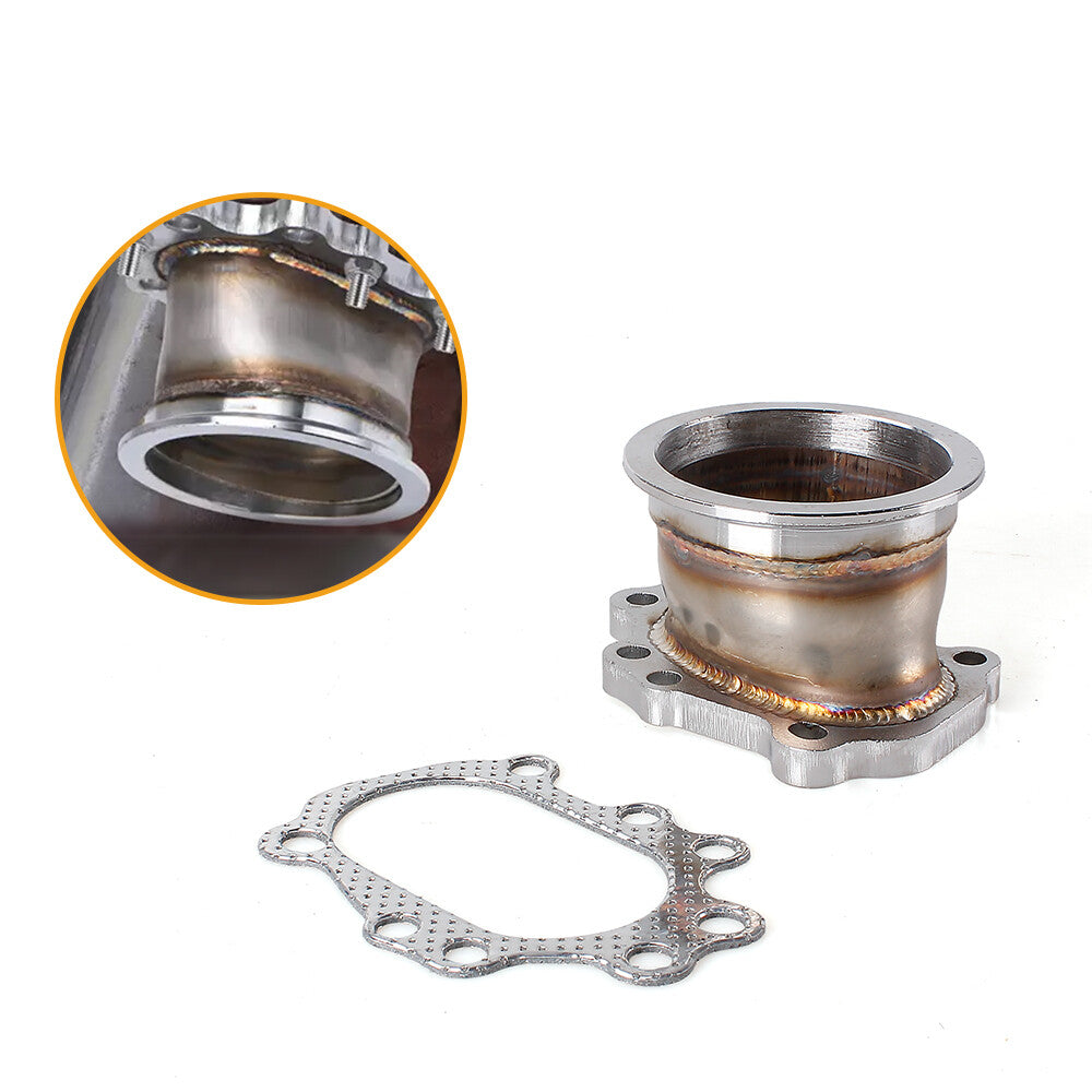 8 Bolt to 3 V Band Dump Turbo Adaptor Flange Kit For T25 T28 GT25 GT28 Q