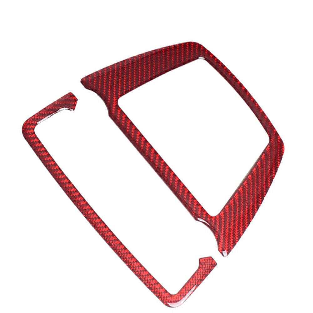 Red Carbon Fiber Dashboard Decal Strip Cover Trim for Model Y 3 2017-2022 v