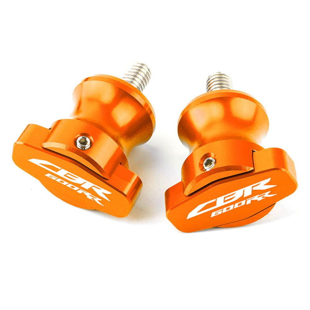 2PCS Swingarm Sliders Spools Stand Screws M8 for Honda CBR600RR 2003-2017 Orange