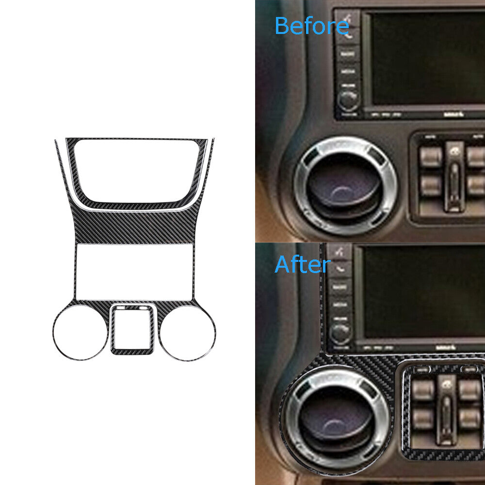 Water Cup Slot Frame Panel Trim Cover Carbon Fibre For Tundra 2007-2013 v