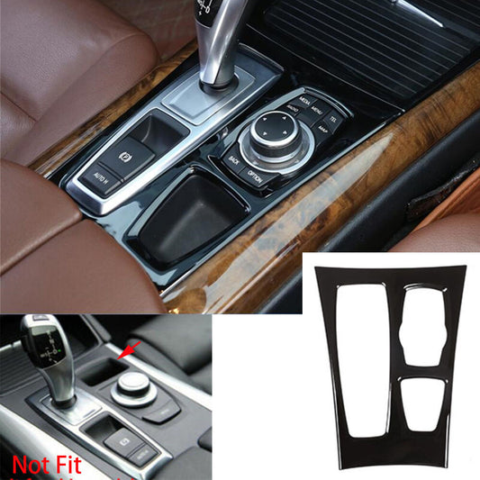 Gloss Black ABS Central Gear Shift Box Panel Cover for BMW X5 E70 X6 E71 2010-13