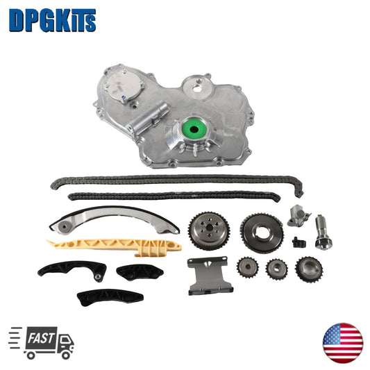Timing Chain Kit Tensioner Guide Oil Pump Fits 2.0L 2.4L GM for Buick for Chevy for Pontiac