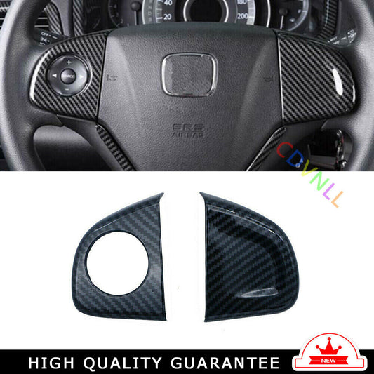 Front Steering Wheel Frame Cover Trim for Honda CRV CR-V 2012-2016 Carbon Fiber
