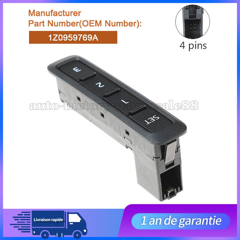 Siège Mémoire Ajuste Commutateur Bouton pour for VW for Passat for Tiguan for Skoda Octavia Neuf n