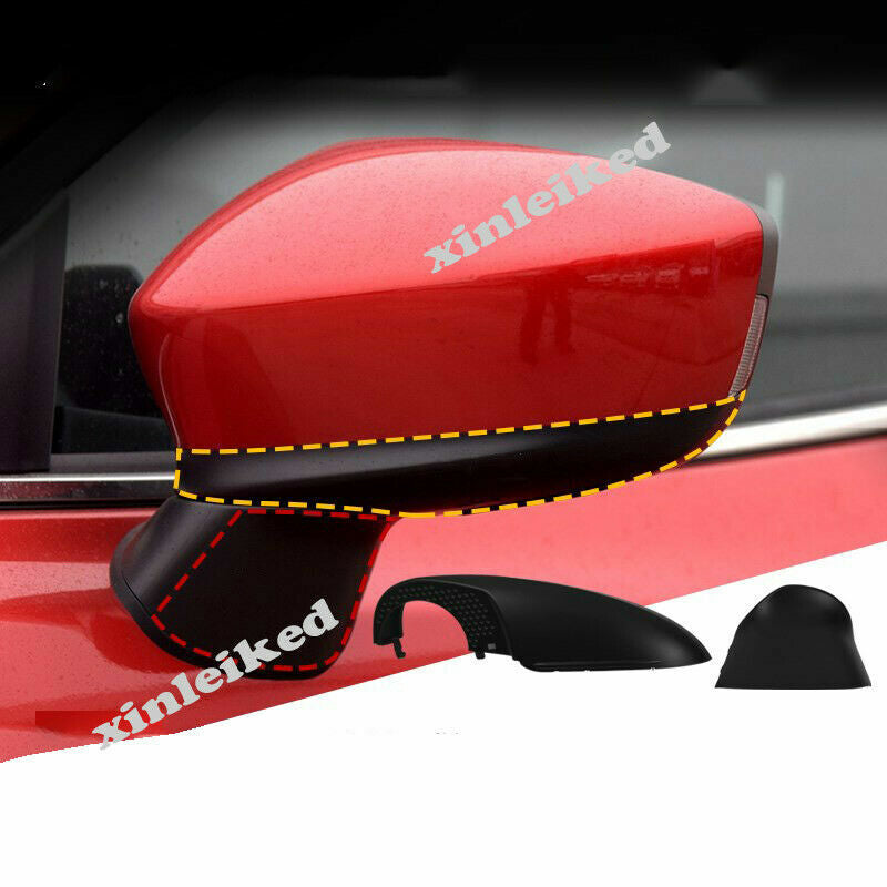 4X for Mazda 3 Axela 2014-2016 Black Base Side Rear View Mirror Shell (Replace)