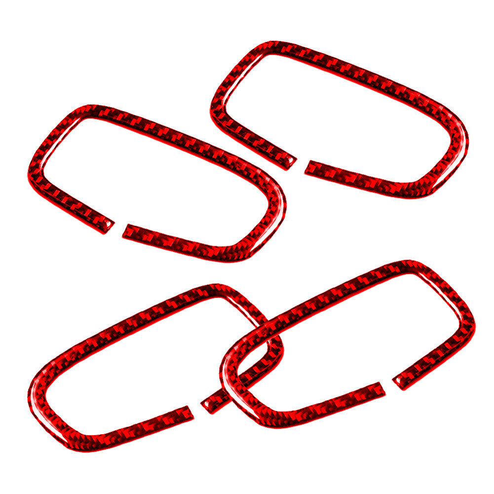 Red Carbon Fiber Front Window Control Cover Trim For Supra A90 2019-2022 v