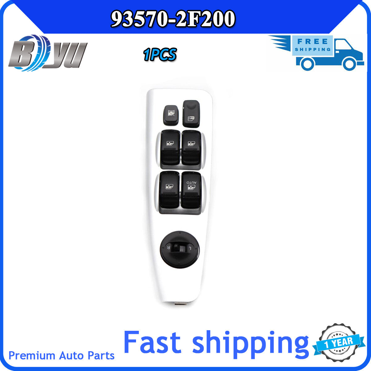 Switch Master driver side for Kia Spectra Cerato 2.0L 93570-2F200 power window - v