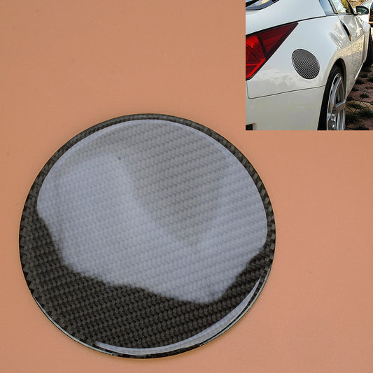 Carbon Fiber Fuel Door Gas Tank Cap Cover Trim Fit for Nissan 350Z 2003-08
