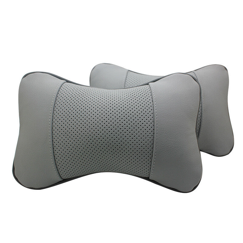 2pcs Car for Seat Neck Cushion Pillow Real Leather Universal Fitment Multiciolor Q