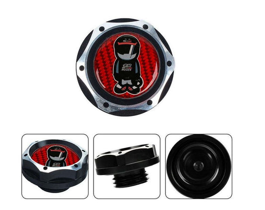 Mugen engine oil filler cap for Honda for Acura,black and red carbon fiber