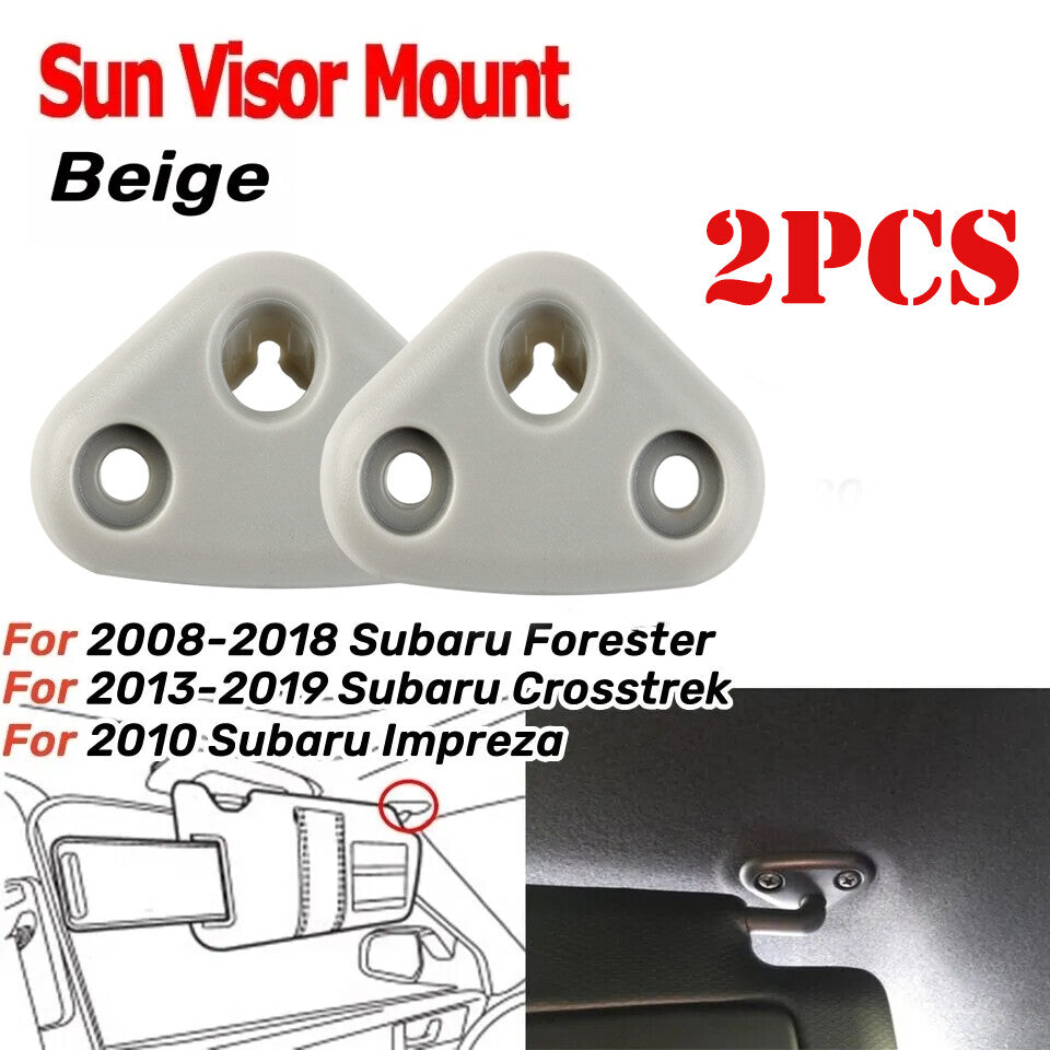 2-pack for 08-19 for Subaru Forester 2010 Impreza Crosstrek sun visor base, beige