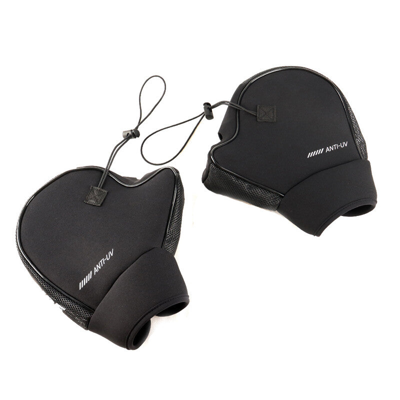 Motorcycles and electric scooters incorporating summer UV-protective grip covers and sunshade gloves - n