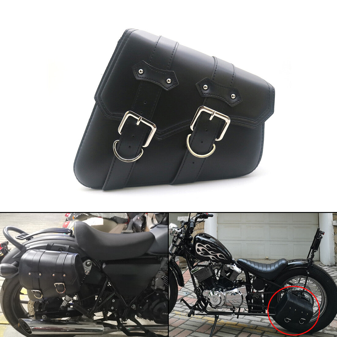 PU Leather Right Side Saddlebag Saddle Bag for Harley Sportster Iron 48 72 883 Q