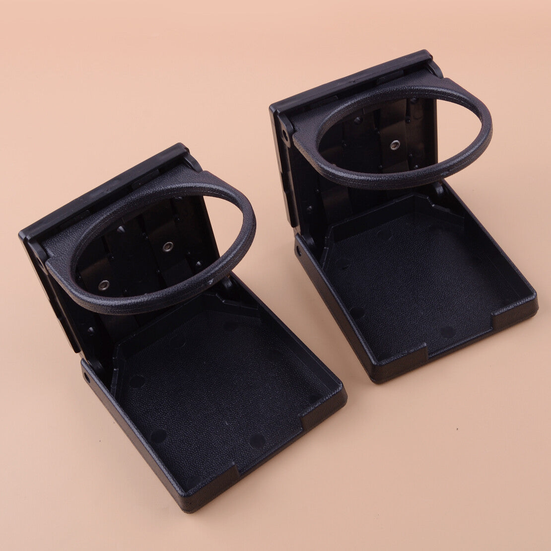 2x Car Truck Auto Adhesive Mount Dual Cup Drink Bottle Holders with Pull Rings v