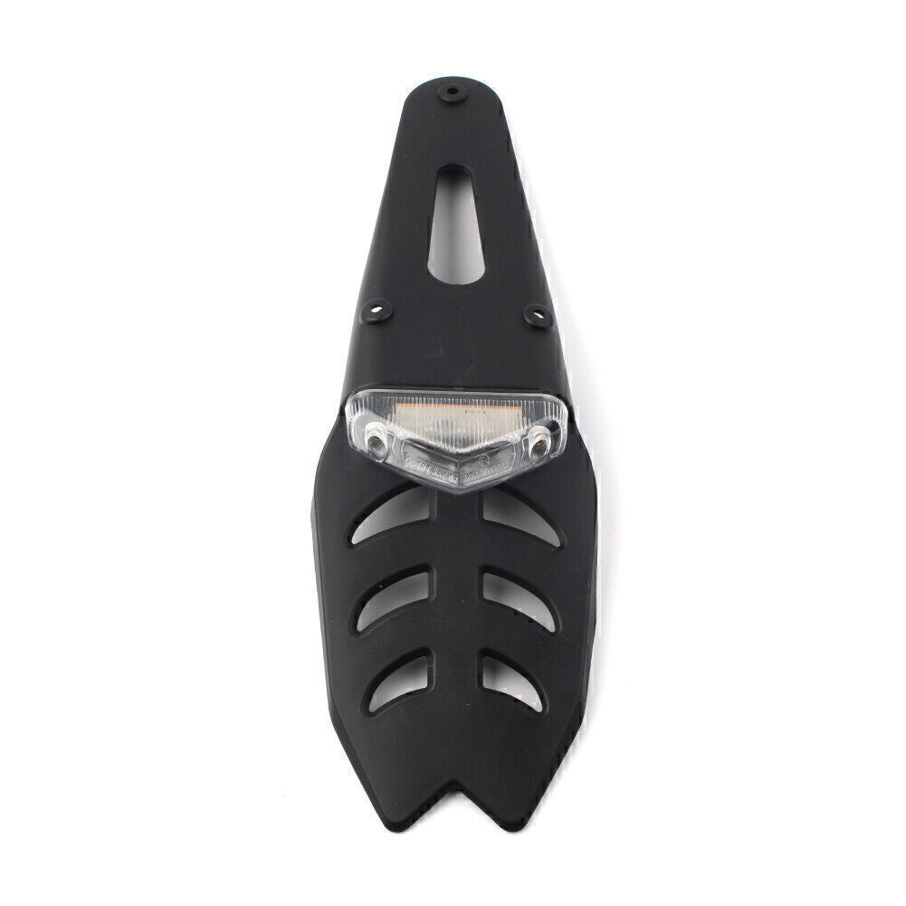 Universal Motorcycle LED Integrated Rear Tail Light Black Fender Lamp
