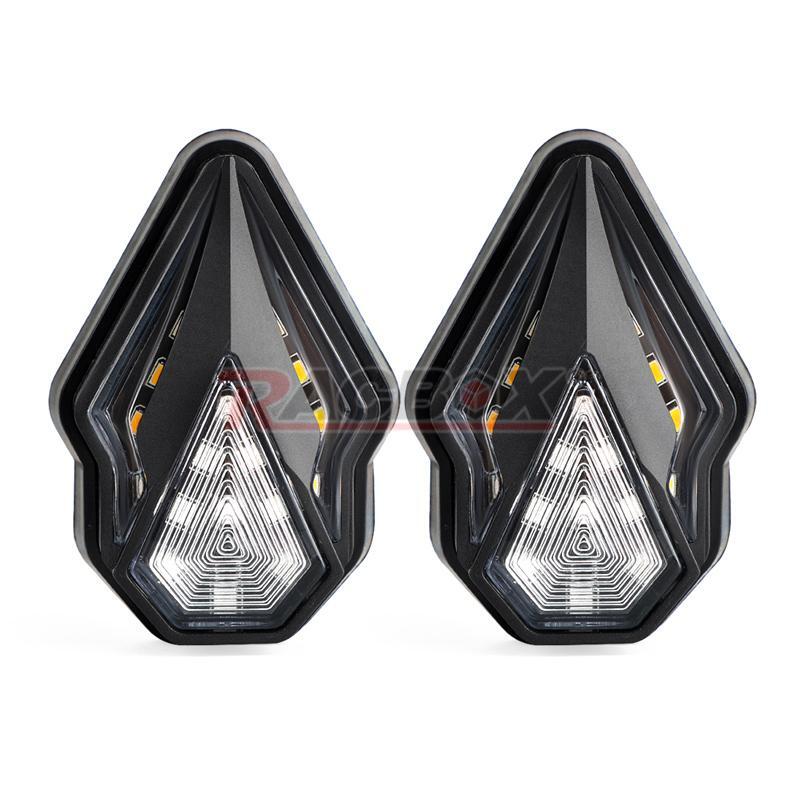 2X Sequential Flowing Motorcycle Flush Mount LED Turn Signals Blinker Light DRL
