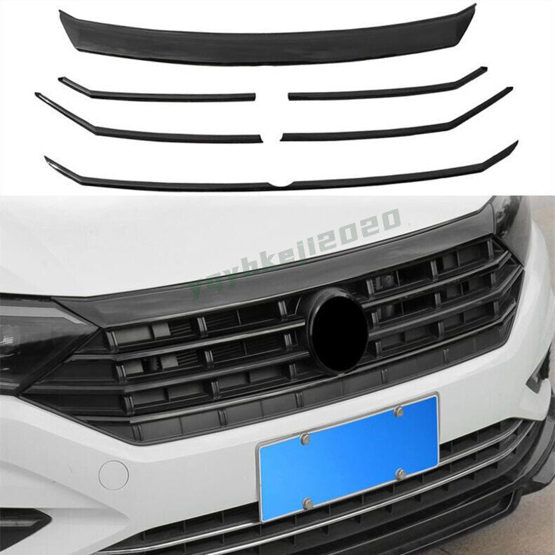 for Jetta 2020-2021 Glossy Black Front Centre Grille Decor Trim Strip n
