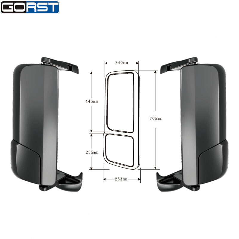 Reflector Rearview Mirror for Benz Truck Actros Mp4 Side Mirror Exterior v