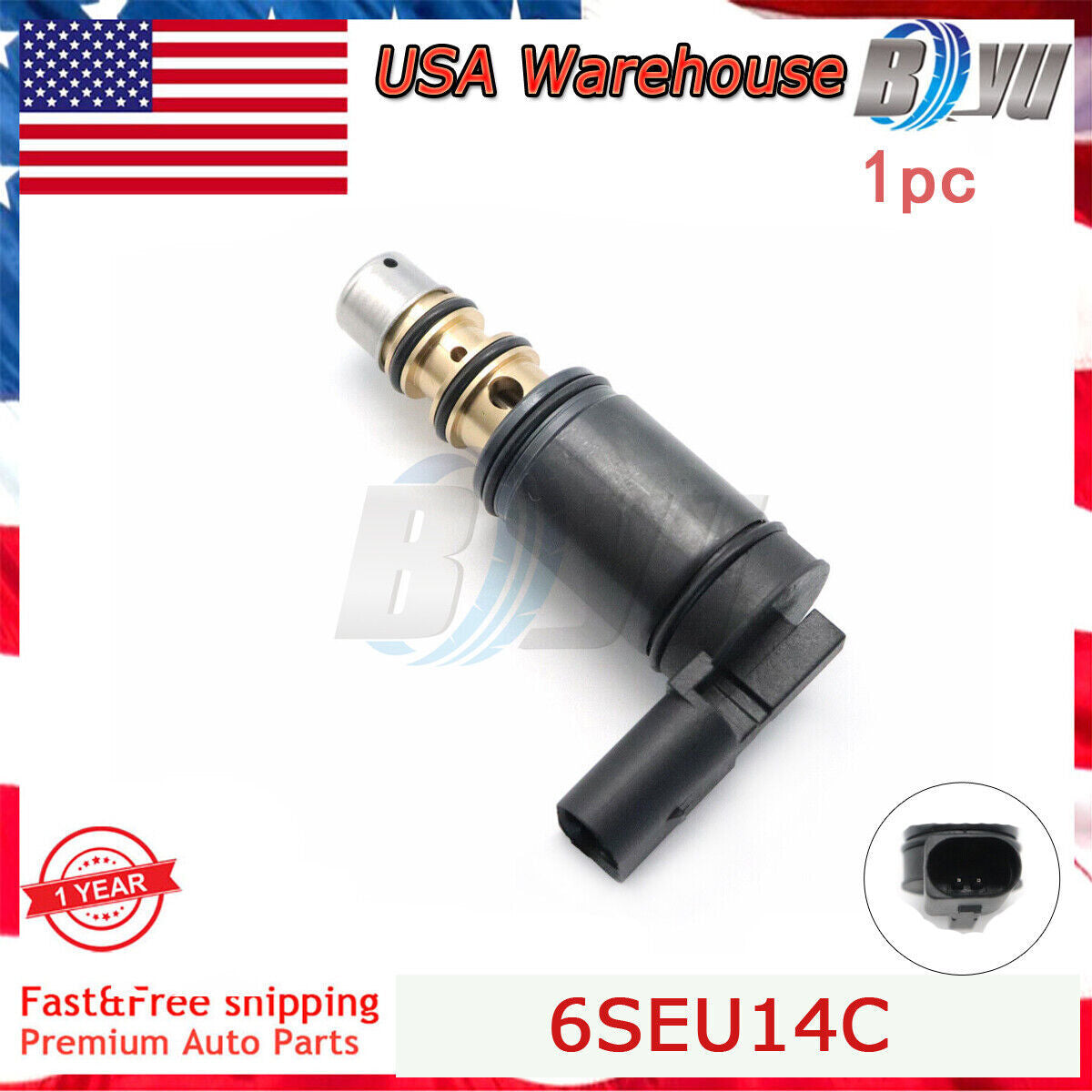 6SEU14C 7SEU16C New A/C Compressor Solenoid Valve for VW MK5 MK6 for Jetta for Passat US