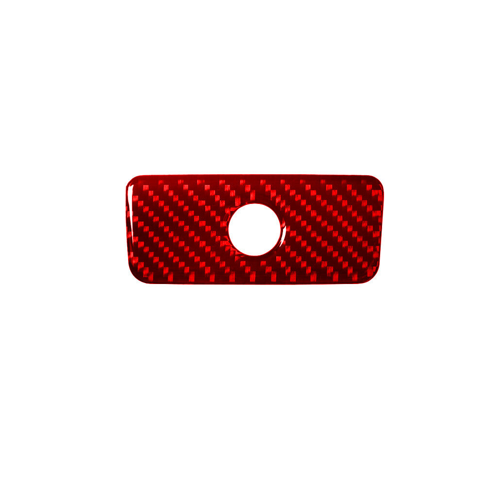 Red Carbon Fiber Glove Box Latch Handle Cover Trim for Dodge Durango 2014-2020