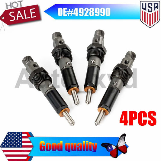 4x NEW Diesel Fuel Injector 4928990 390KAL59P6 Set For 4BT Engine XYD