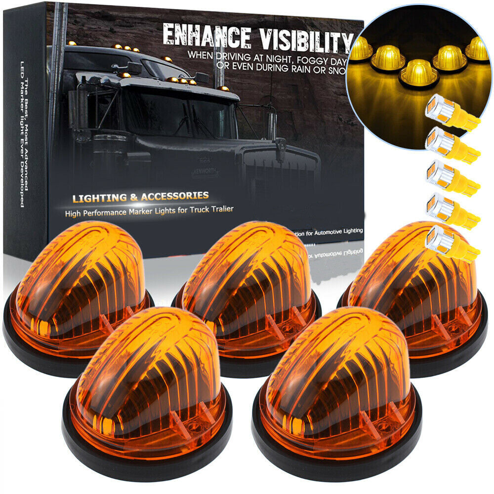 For 73-87 for Chevy for GMC C/K Amber Cab Front Light Covers + Base Housing